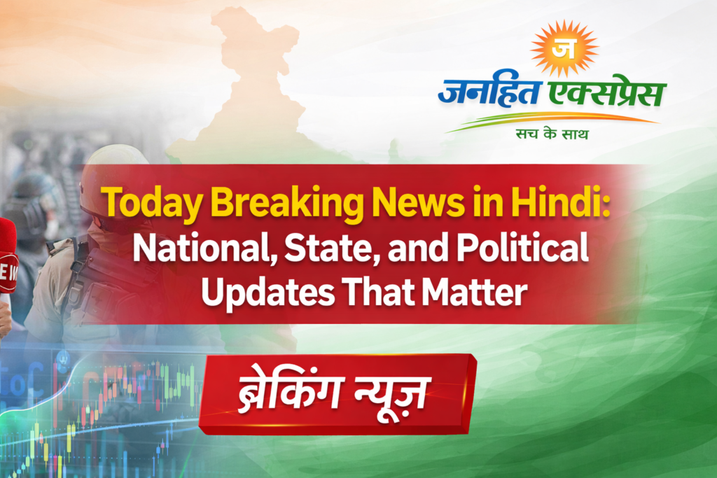Today Breaking News in Hindi: National, State, and Political Updates That Matter Today Breaking News In Hindi