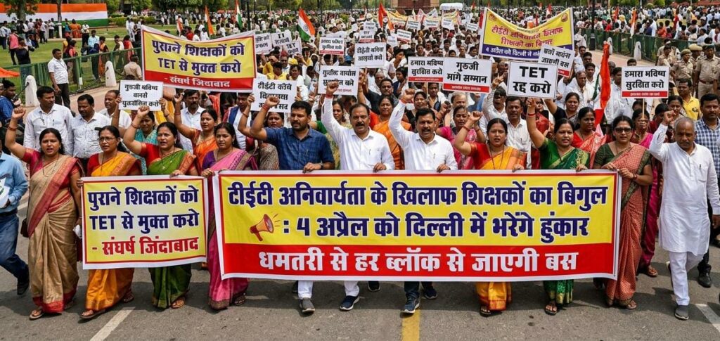 “दिल्ली कूच का ऐलान: TET अनिवार्यता के खिलाफ धमतरी के शिक्षक एकजुट, हर ब्लॉक से रवाना होंगी बसें”