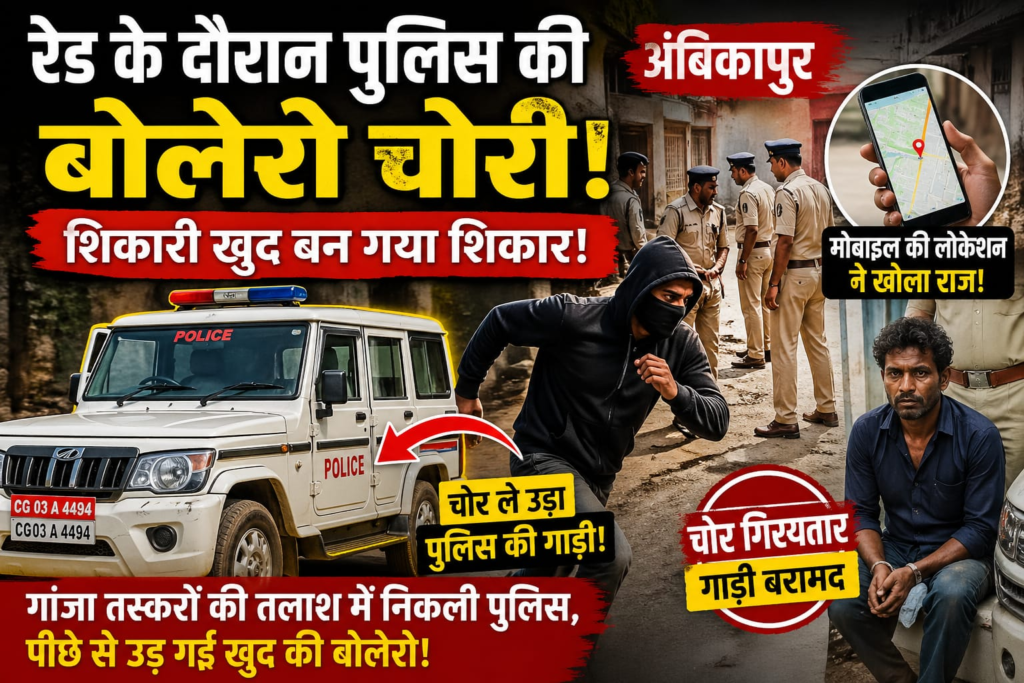 अजब-गजब: ‘साहब’ गली में तस्कर खोजते रहे, बाहर चोर बोलेरो लेकर फुर्र!
