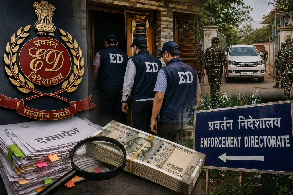 ED का प्रेस नोट: भारतमाला घोटाले में 66 लाख नकद, 37 किलो चांदी और डिजिटल सबूत बरामद