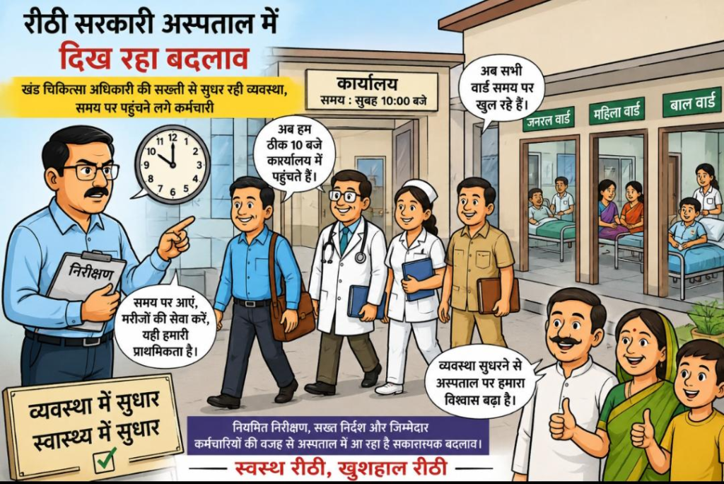 रीठी सरकारी अस्पताल में दिख रहा बदलाव
