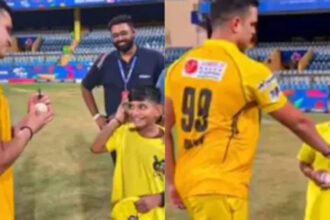 Child injured by Arjun Tendulkar's towering six.