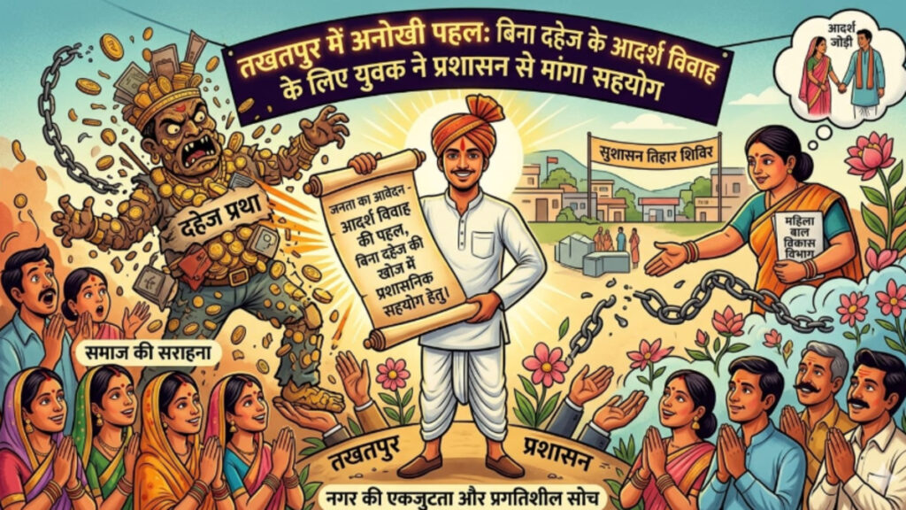 CG NEWS : तखतपुर में अनोखी पहल’ बिना दहेज के आदर्श विवाह के लिए युवक ने प्रशासन से मांगा सहयोग