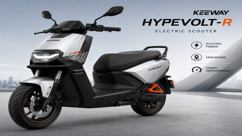 Keeway Hypevolt-R भारत में लॉन्च: 1.99 लाख रुपये कीमत, 180 KM रेंज और हाई-टेक फीचर्स से लैस Keeway Hypevolt-R