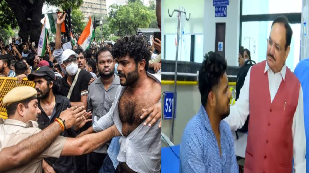 CJP PROTEST : दिल्ली प्रदर्शन के घायल छात्रों से मिले जेपी नड्डा, डॉक्टरों से ली स्वास्थ्य की जानकारी